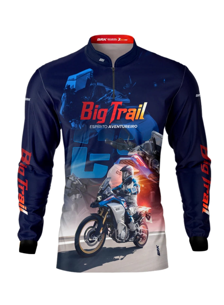 Camisa Motociclismo BRK F 850 GS Premium Azul com UV50+