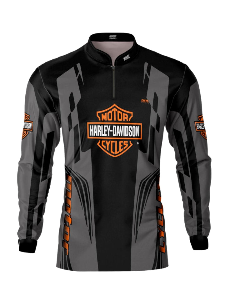 Camisa de Motociclismo Brk Harley Davidson Black com Proteção UV50+