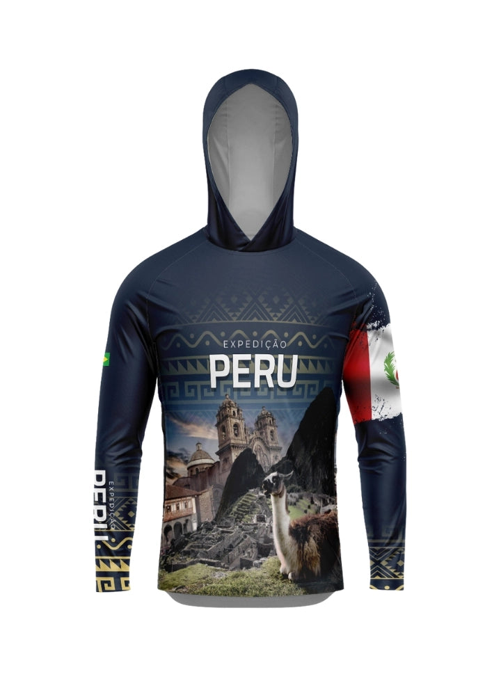 Camisa UV50 com Capuz Brk Expedição Peru
