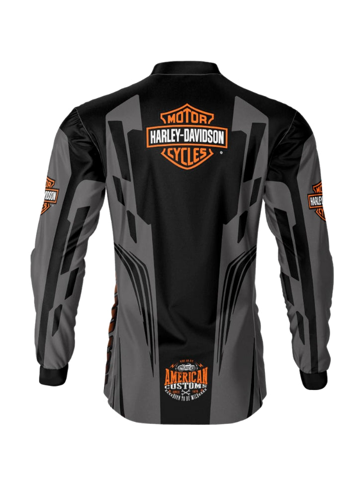 Camisa de Motociclismo Brk Harley Davidson Black com Proteção UV50+