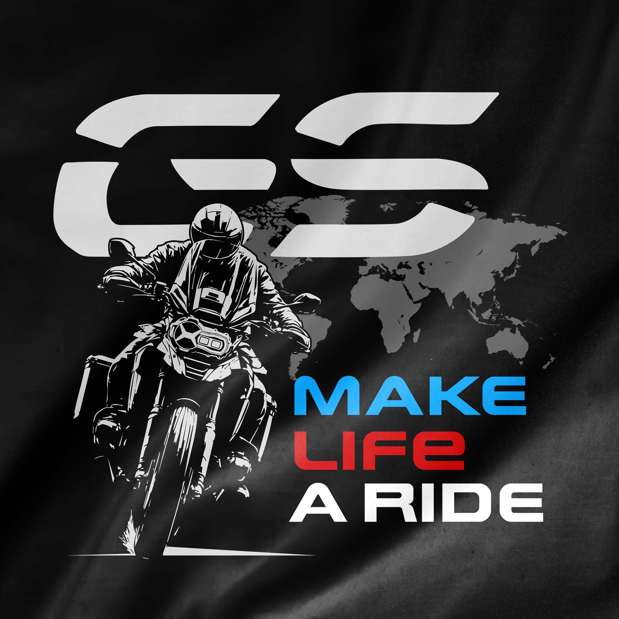 Kit 3 Camisas de Algodão Brk Motociclismo Big Trail GS Make Life A Ride