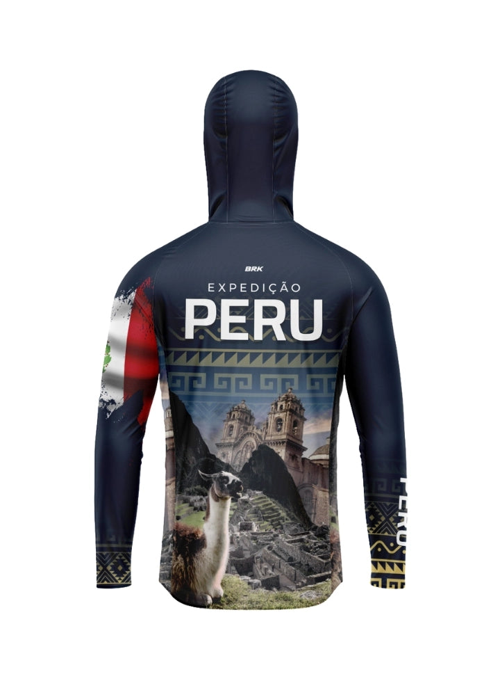 Camisa UV50 com Capuz Brk Expedição Peru