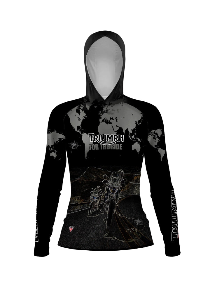 Camisa UV50 com Capuz Feminina Brk Tiger for the Ride