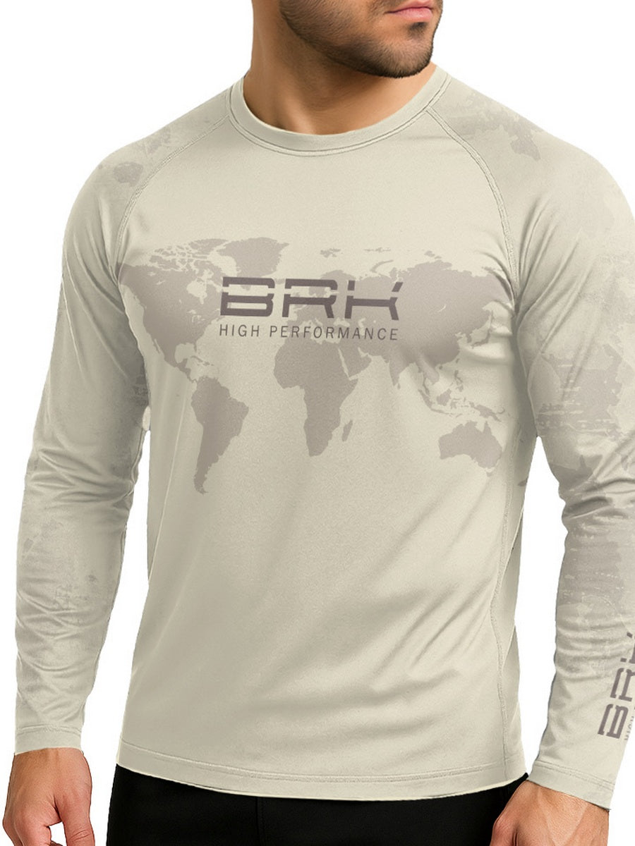 Camisa Segunda Pele Brk Mapa Mundi com Proteção UV50+