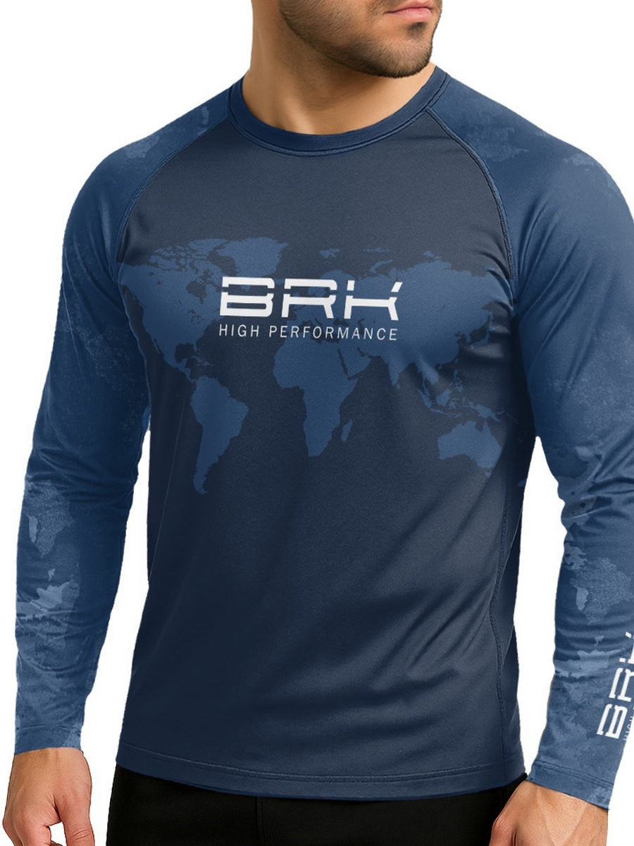 Camisa Segunda Pele Brk Mapa Mundi com Proteção UV50+
