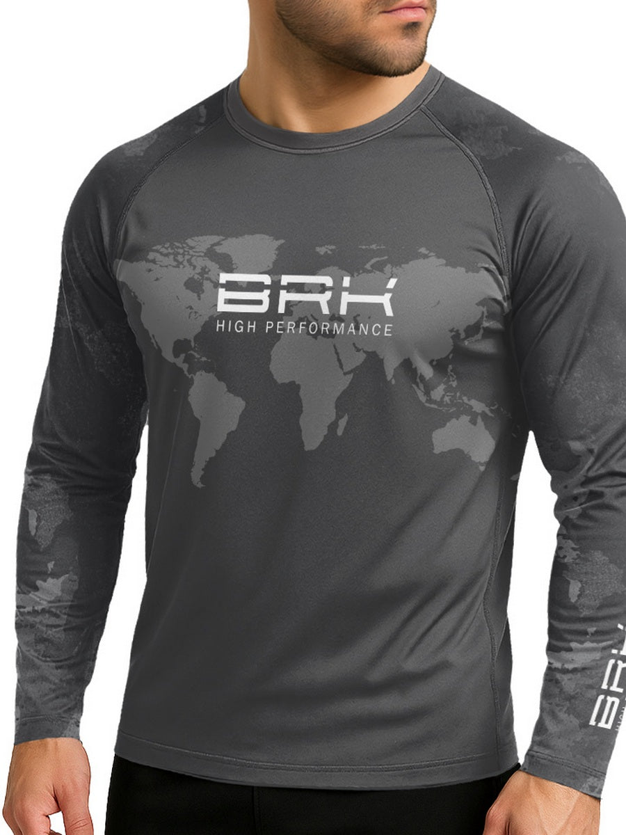 Camisa Segunda Pele Brk Mapa Mundi com Proteção UV50+