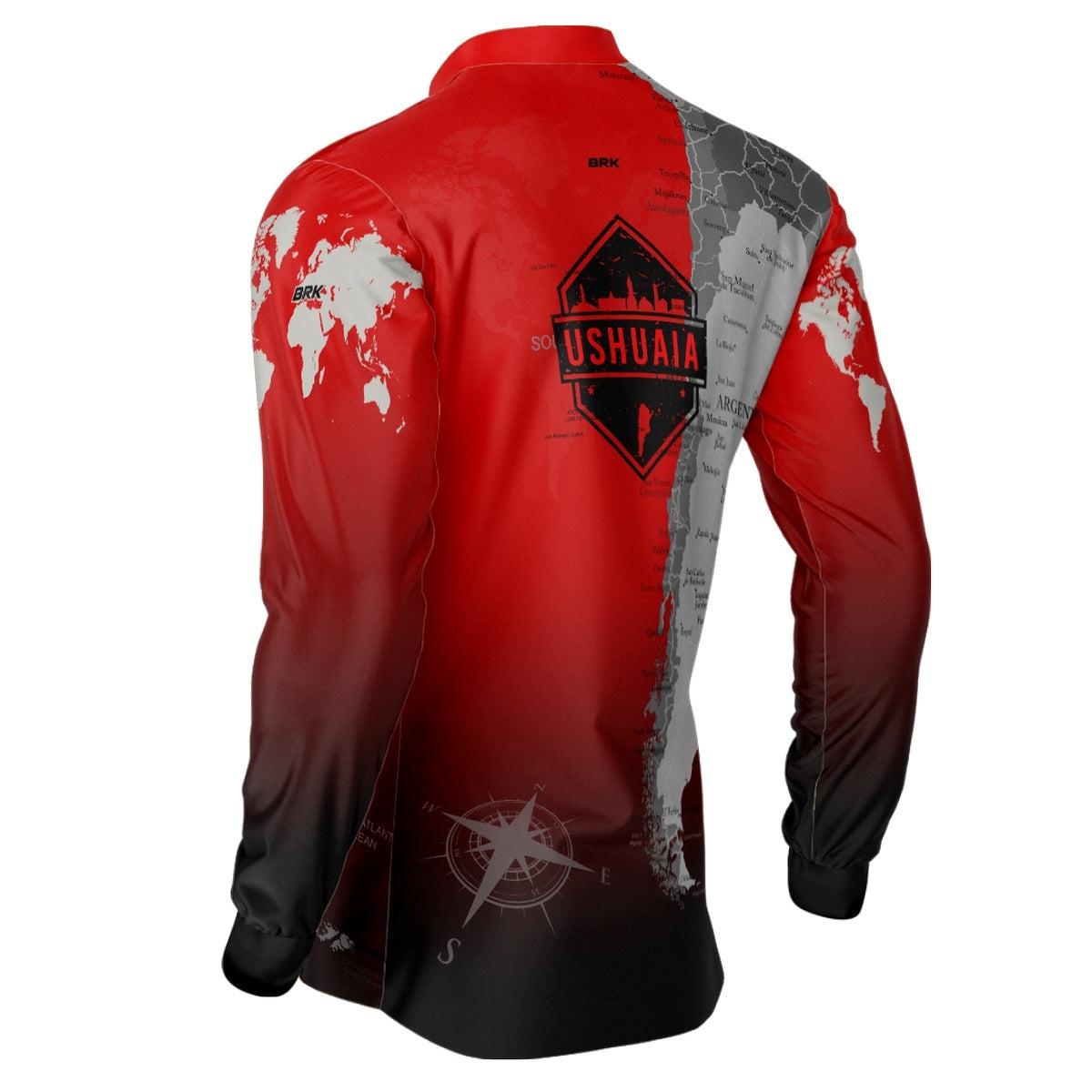 Kit Casal Camisas UV50 Off-Road 4X4 Expedição Ushuaia Vermelha com Proteção UV50