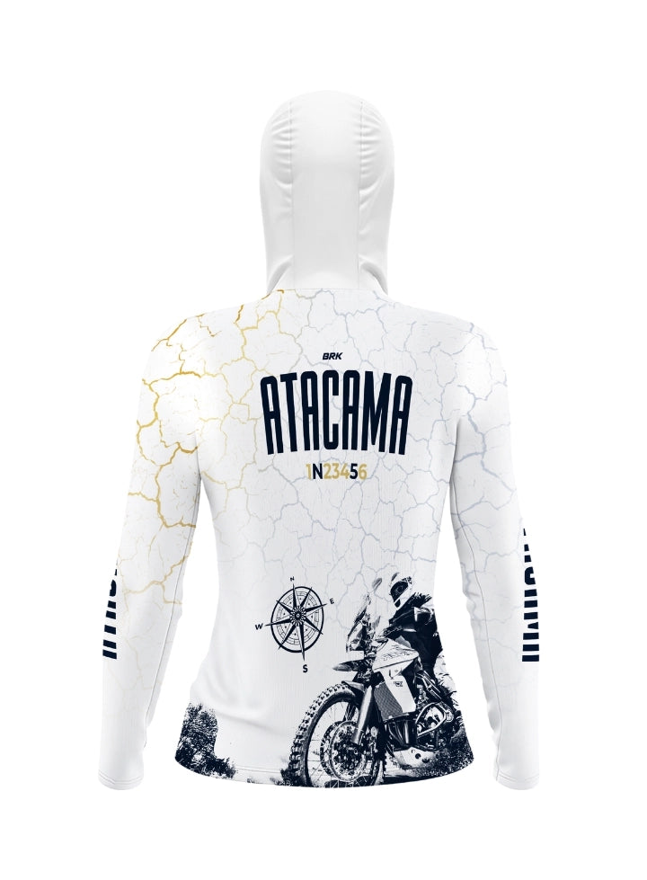 Camisa UV50 com Capuz Feminina Brk Atacama Branca