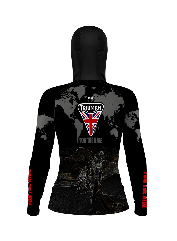 Camisa UV50 com Capuz Feminina Brk Tiger for the Ride
