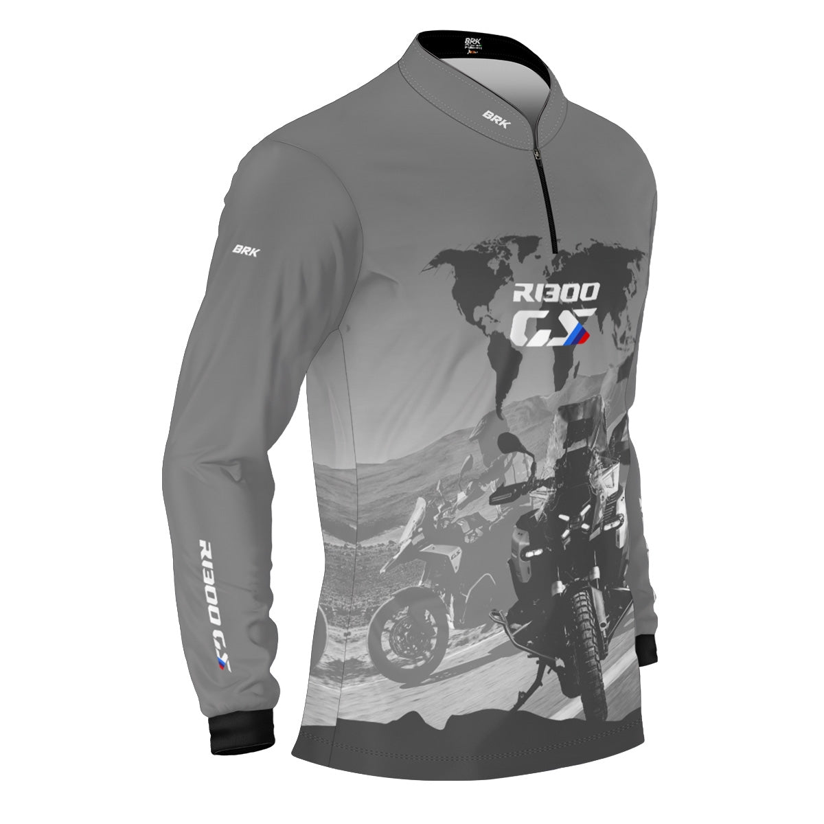 Kit Casal Camisas UV50 GS R1300 Mapa Mundi com Proteção UV50