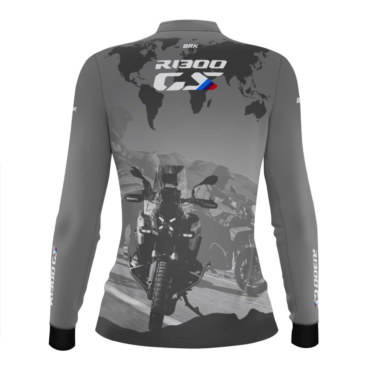 Kit Casal Camisas UV50 GS R1300 Mapa Mundi com Proteção UV50