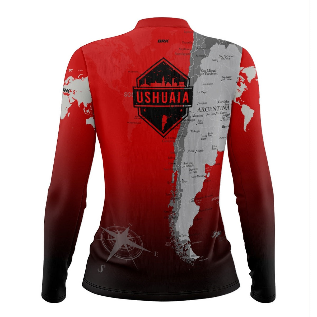 Kit Casal Camisas UV50 Off-Road 4X4 Expedição Ushuaia Vermelha com Proteção UV50