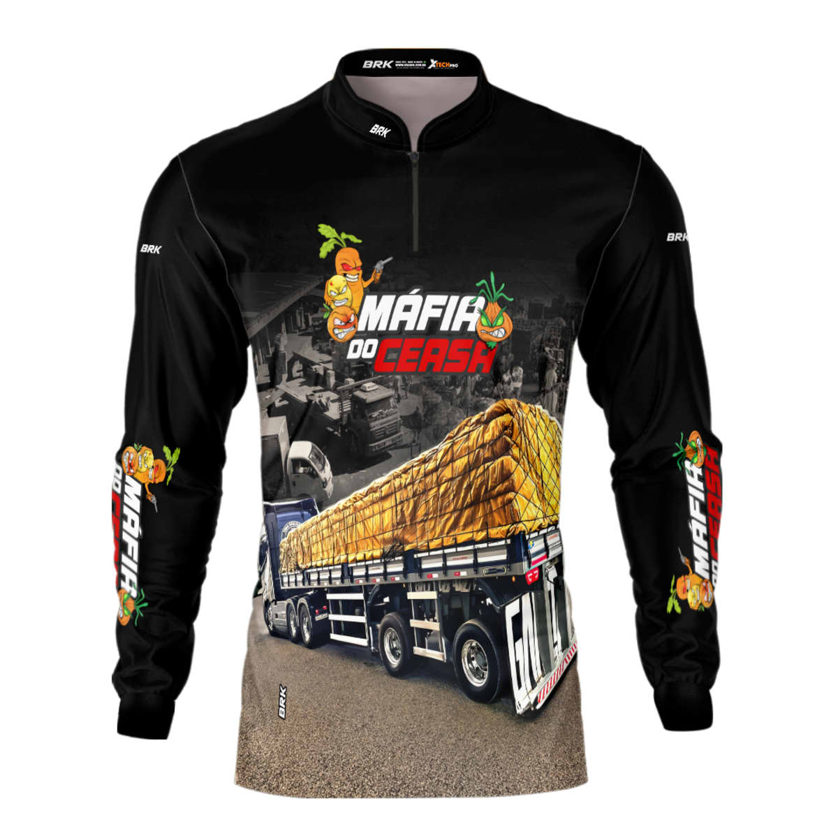 Camisa de Caminhão Brk Máfia do Ceasa com UV50+