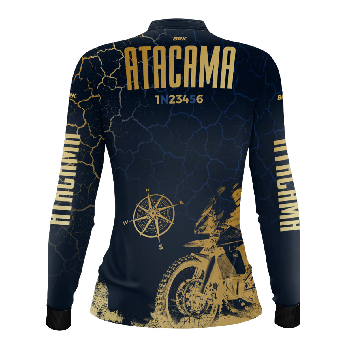 Kit Camisas UV50 Casal Atacama Chile Azul e Dourado