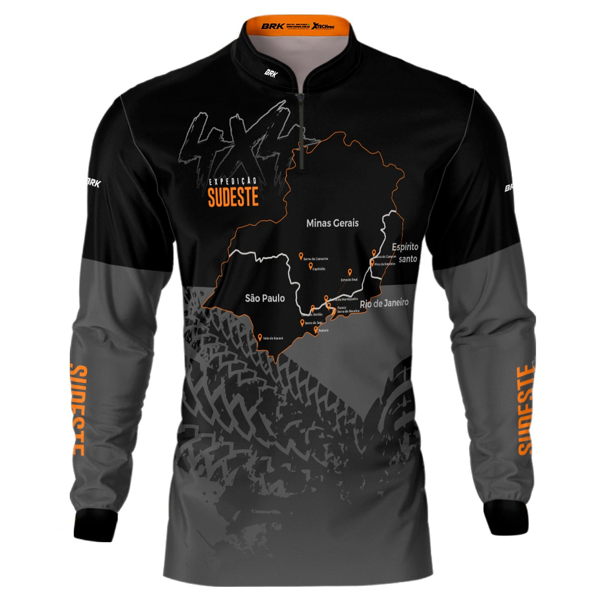 Camisa de Motociclismo Brk 4x4 Sudeste com Proteção Solar UV50+