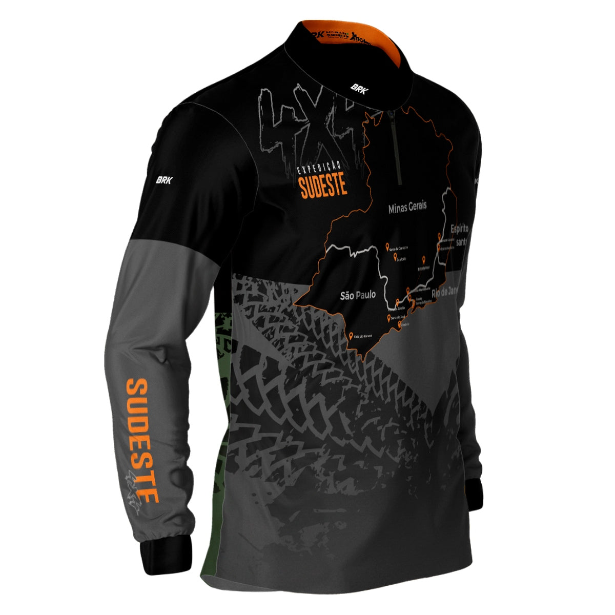 Camisa de Motociclismo Brk 4x4 Sudeste com Proteção Solar UV50+