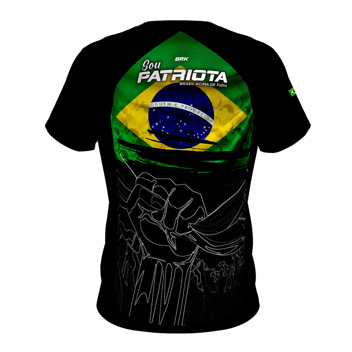 Camisa Brasil Patriota Preta com Proteção UV50
