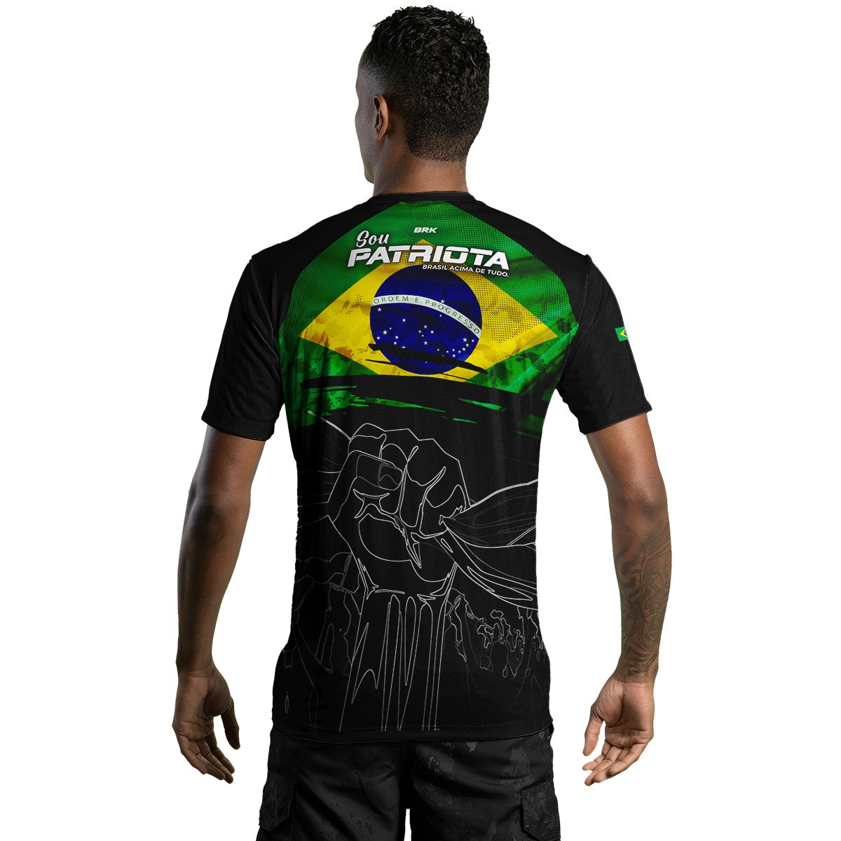 Camisa Brasil Patriota Preta com Proteção UV50