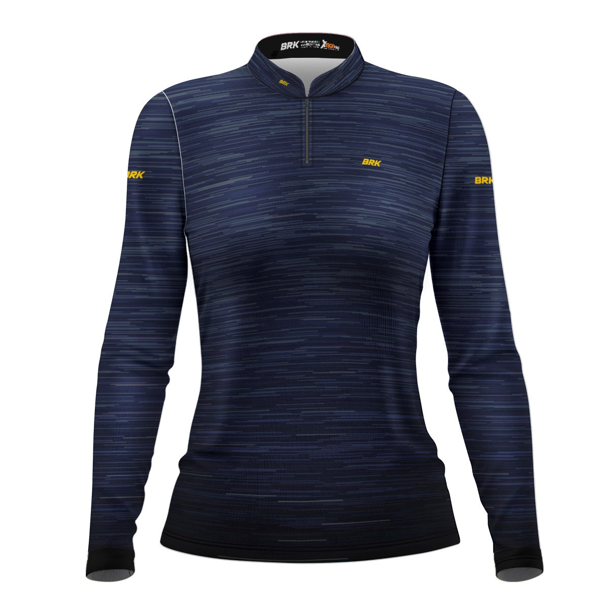 Camisa de Motociclismo Feminina Brk Mescla Azul Escuro com Proteção Solar UV50+