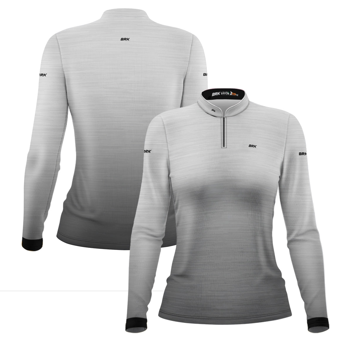 Camisa de Motociclismo Feminina Brk Mescla Branca com Proteção Solar UV50+
