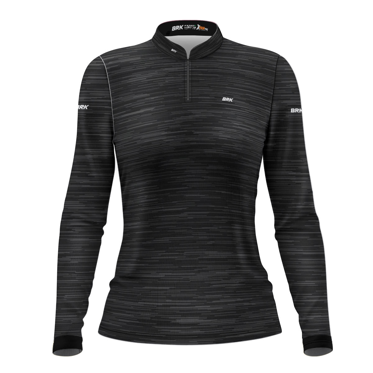 Camisa de Motociclismo Feminina Brk Mescla Cinza Escuro com Proteção Solar UV50+