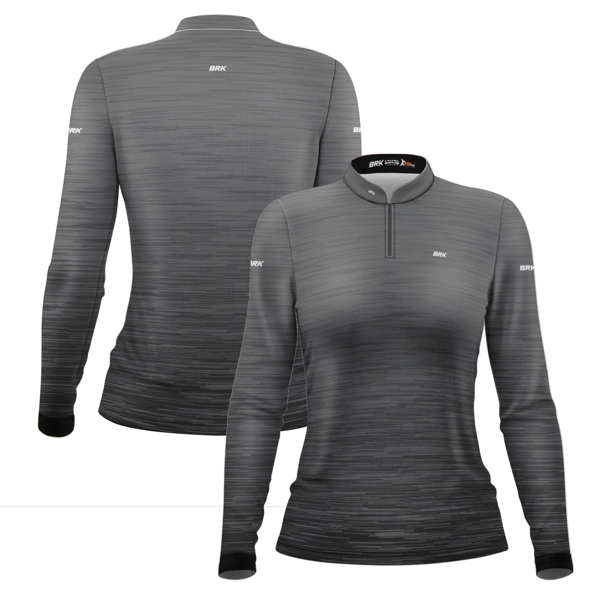 Camisa de Motociclismo Feminina Brk Mescla Cinza com Proteção Solar UV50+
