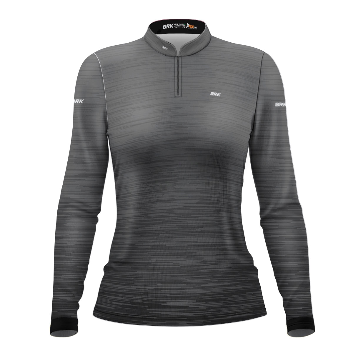 Camisa de Motociclismo Feminina Brk Mescla Cinza com Proteção Solar UV50+