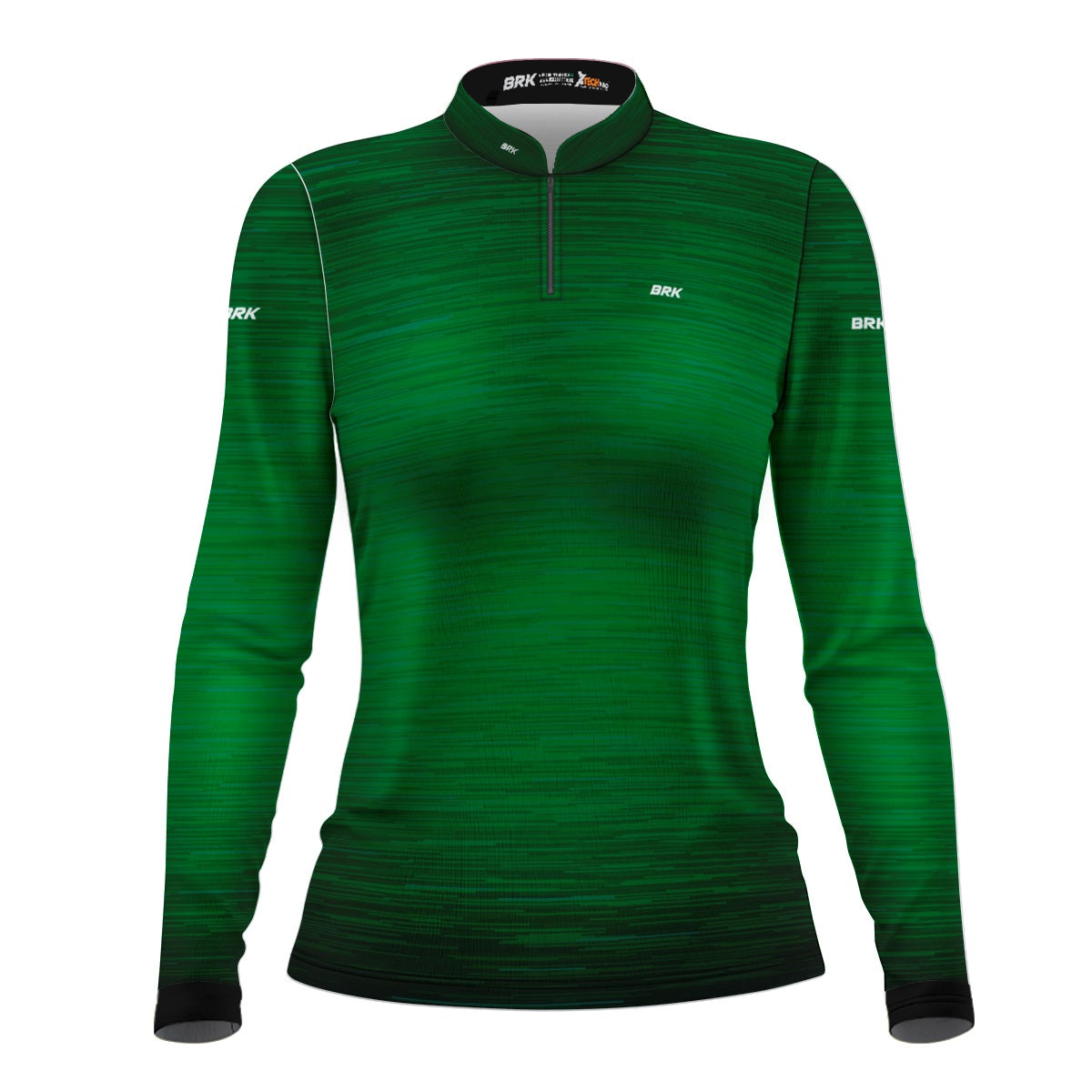 Camisa de Motociclismo Feminina Brk Mescla Verde Escuro com Proteção Solar UV50+