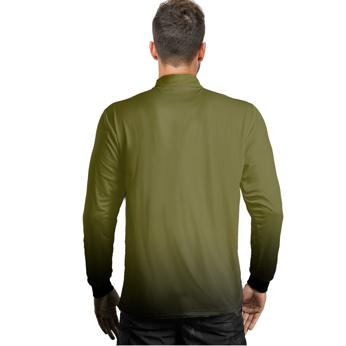 Camisa de Motociclismo Brk Unissex Basic Verde Musgo com Proteção Solar UV50+
