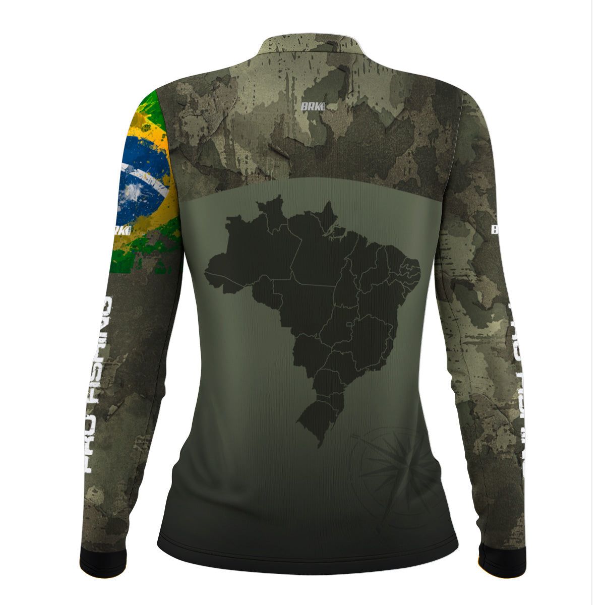 Camisa Feminina Bussola Brasil Camuflada com Proteção Solar UV50+