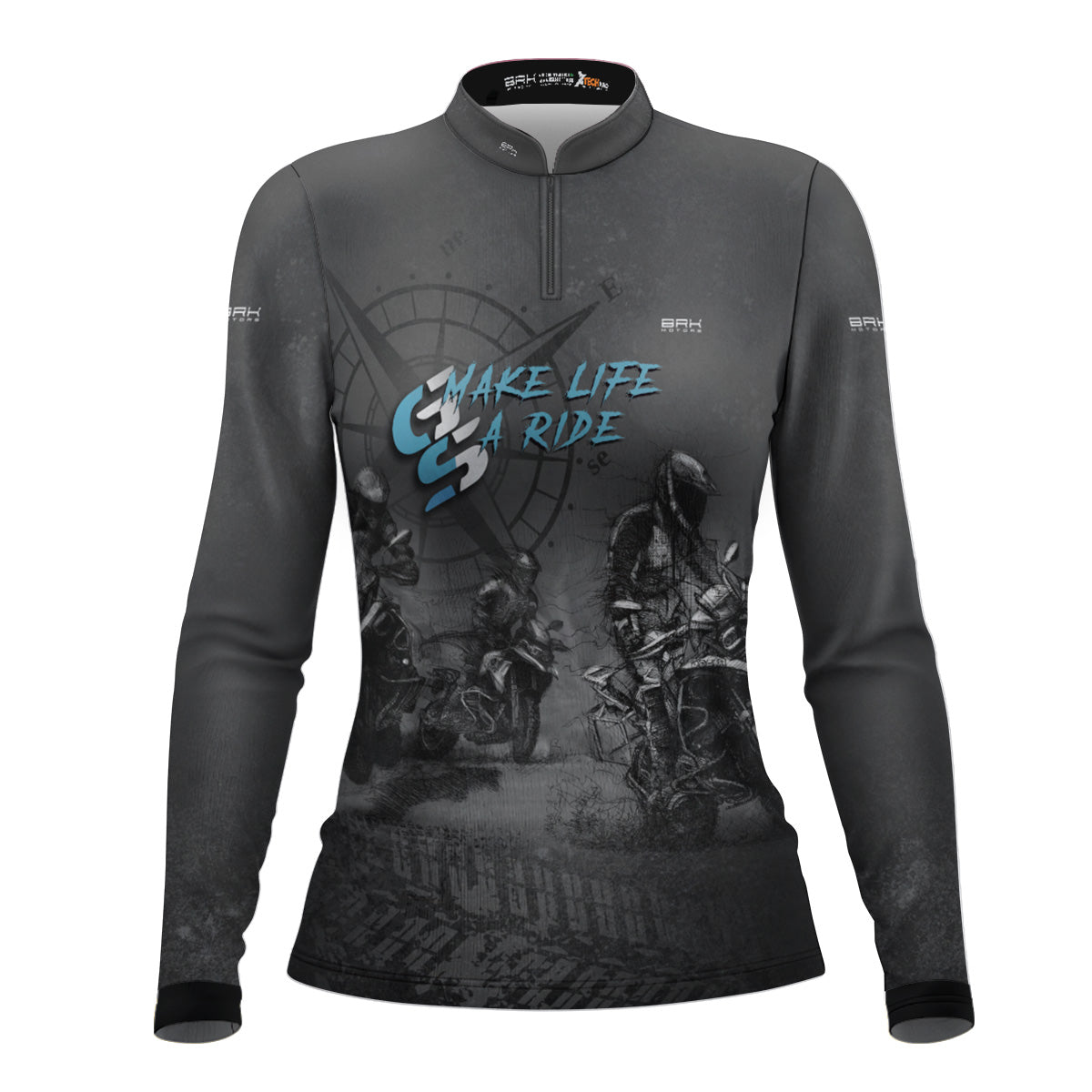 Camisa de Motociclismo Feminina Brk GS Life A Ride com Proteção Solar UV50+