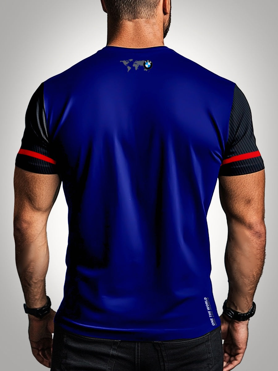 Camiseta Motociclismo Brk Casual BMW com Proteção Solar UV50+