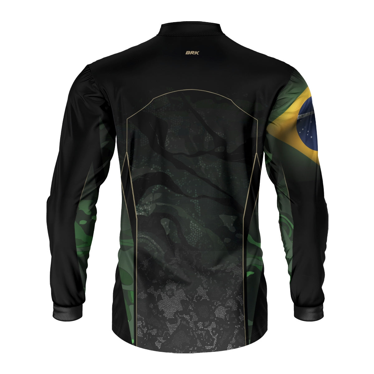 Camisa Agro Brk Camuflada Bandeira do Brasil com Proteção Solar UV50+