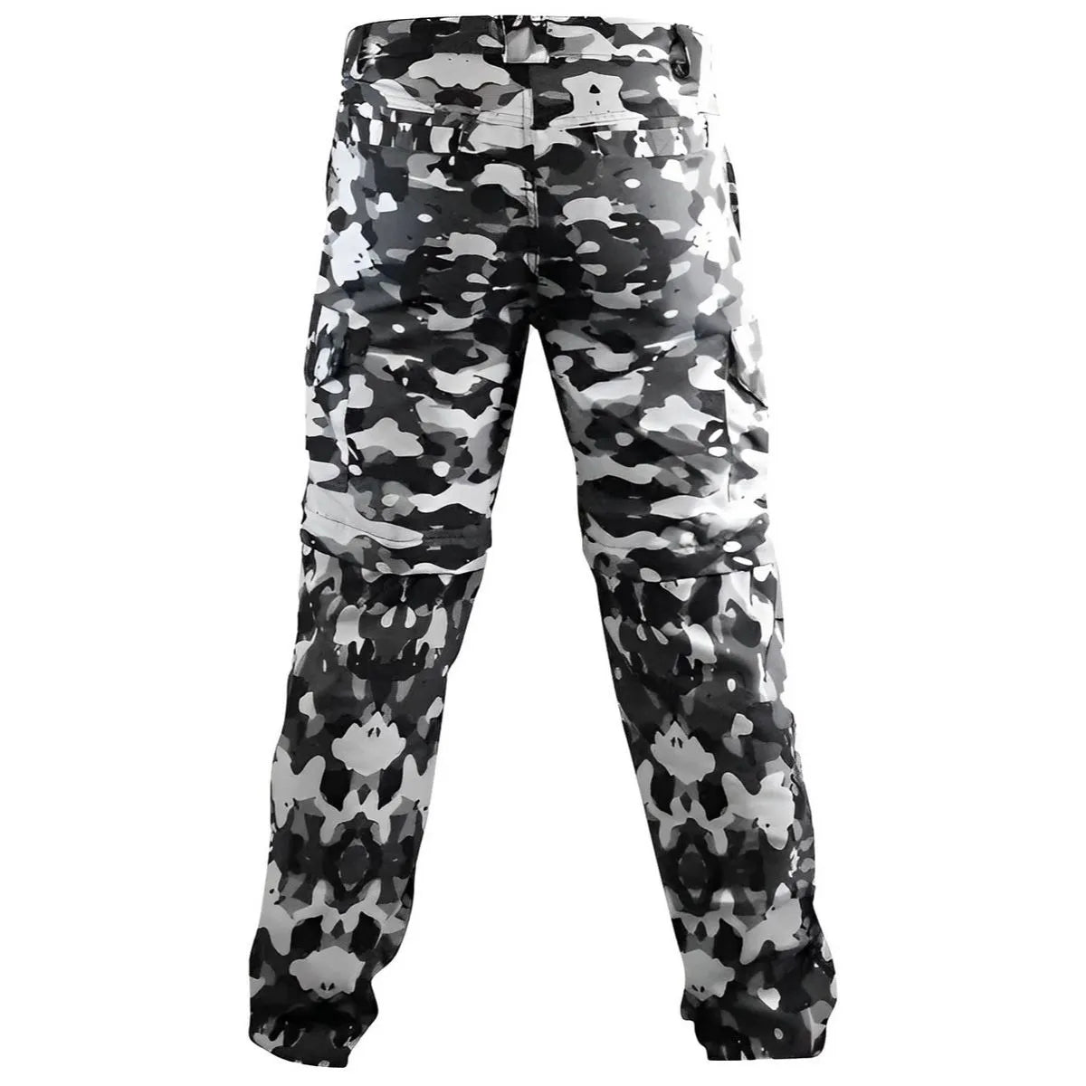 Calça Tática Brk Camuflado Preto e Branco UV35+ (Vira Bermuda)
