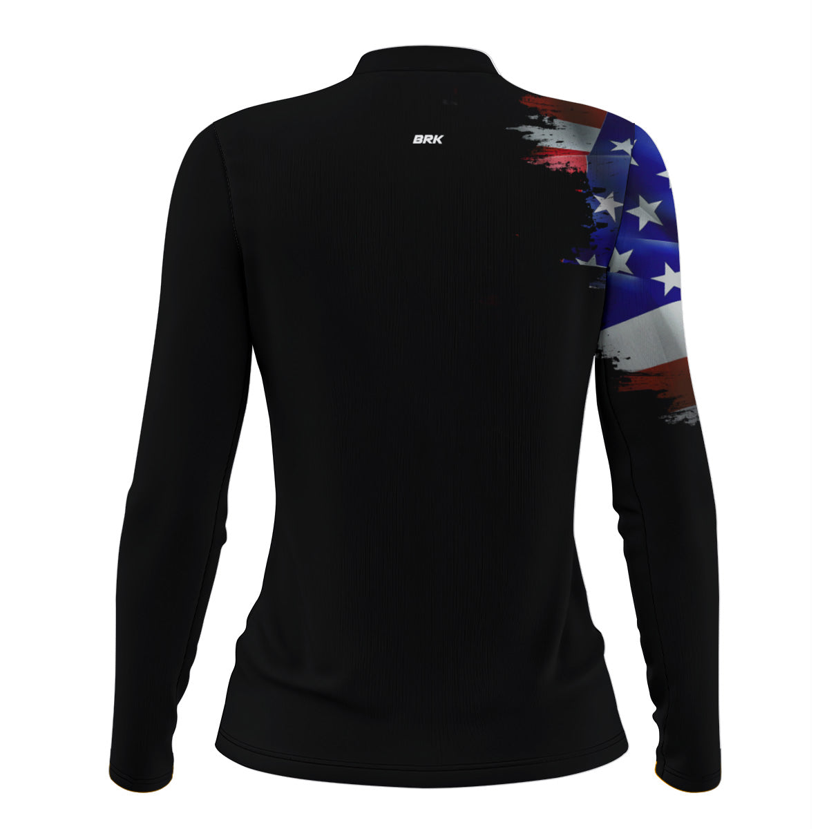 Camisa Feminina Brk Bandeira Estados Unidos com Proteção Solar UV50+