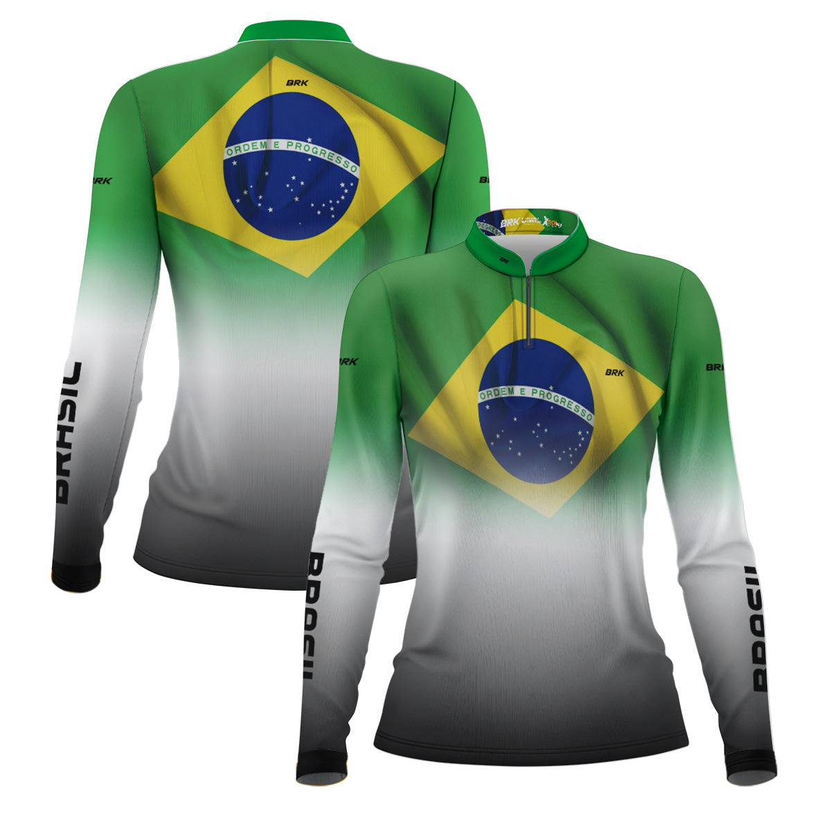 Camisa Feminina Brk Brasil Branca com Proteção Solar UV50+
