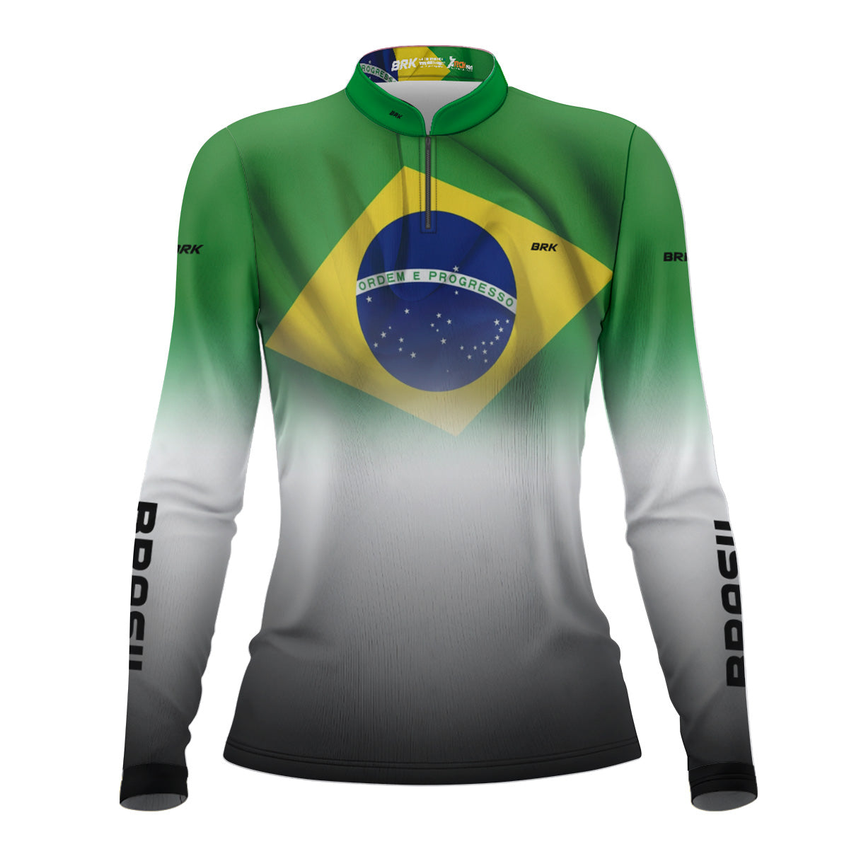 Camisa Feminina Brk Brasil Branca com Proteção Solar UV50+