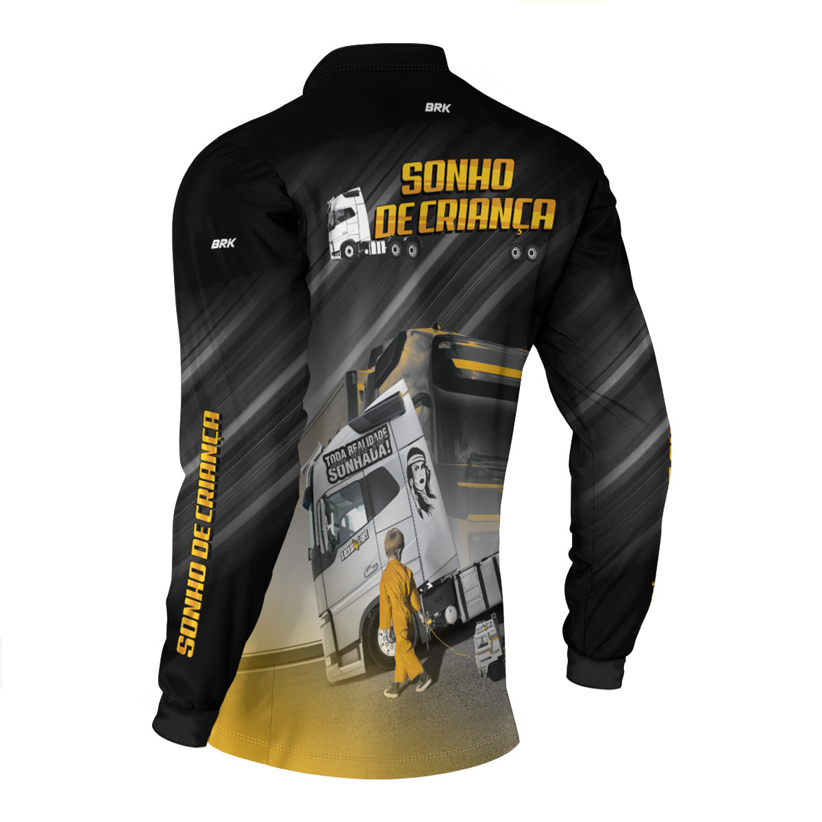 Camisa de Caminhão Brk para Caminhoneiro Carreta Sonho de Criança com Proteção Solar UV50+