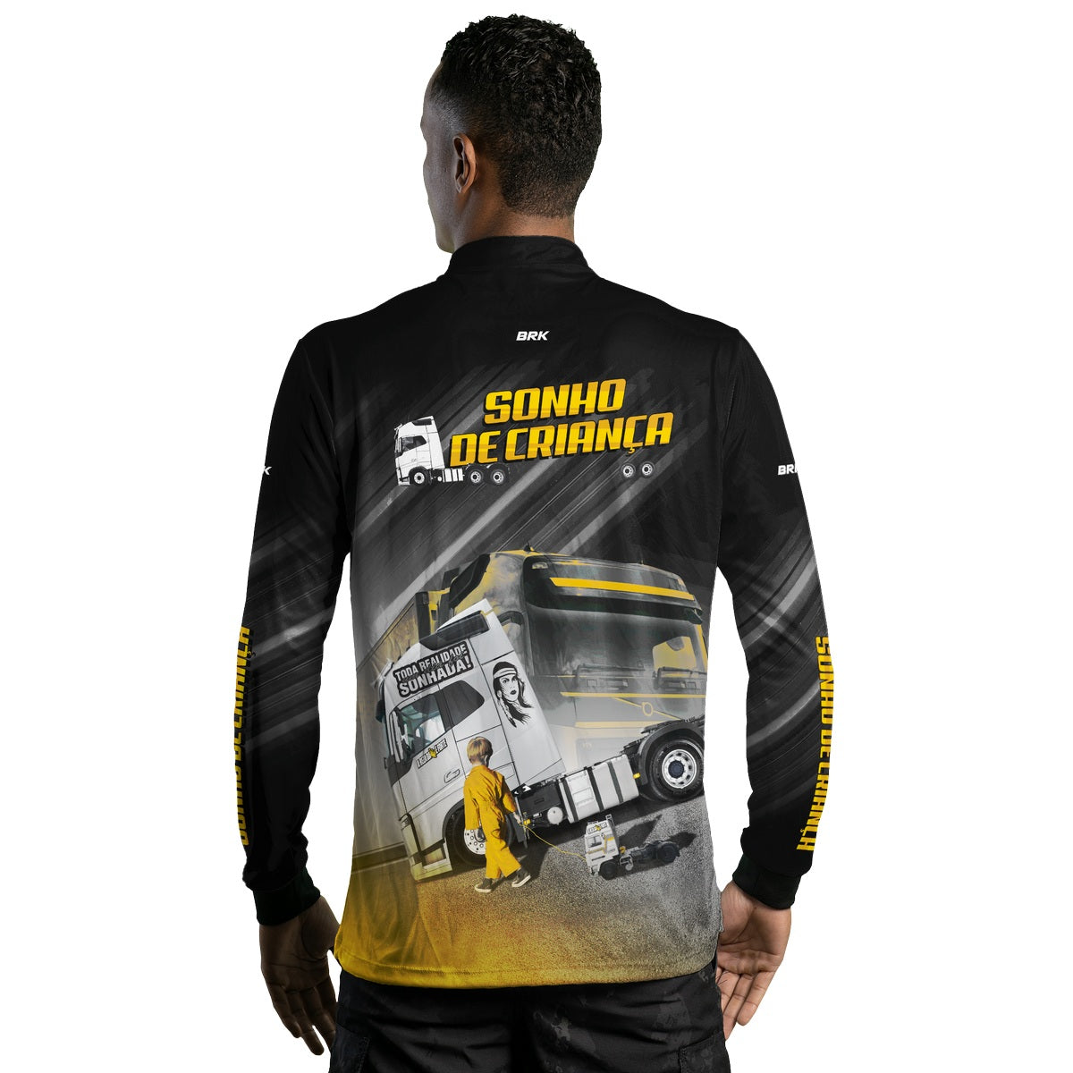 Camisa de Caminhão Brk para Caminhoneiro Carreta Sonho de Criança com Proteção Solar UV50+
