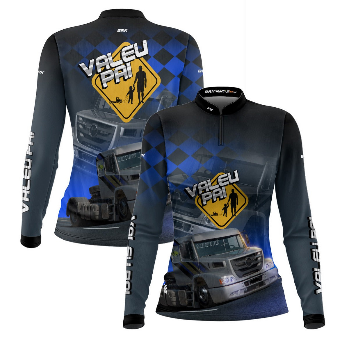Camisa Feminina Brk Caminhão Valeu Pai com Proteção Solar UV50+