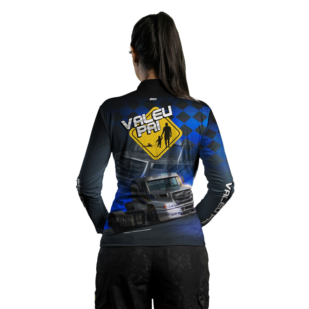 Camisa Feminina Brk Caminhão Valeu Pai com Proteção Solar UV50+