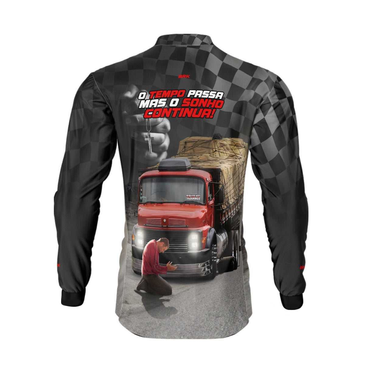 Camisa de Caminhão Brk O Tempo Passa Mas o Sonho Continua com UV50+