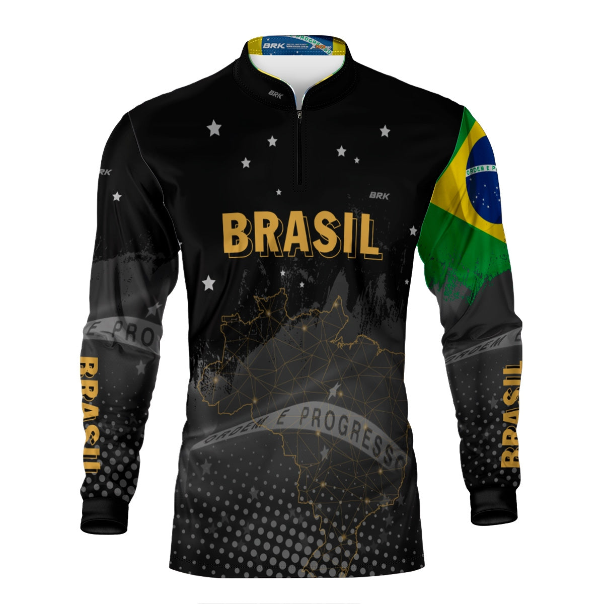 Camisa Brk Brasil Preta com Proteção Solar UV50+