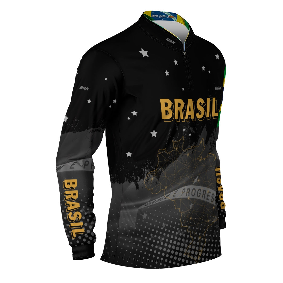 Camisa Brk Brasil Preta com Proteção Solar UV50+