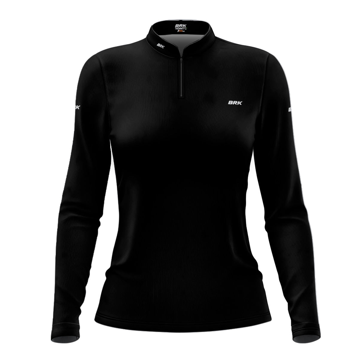 Camisa Feminina Brk Casual Basic Preta com Proteção Solar UV50 Envio Imediato