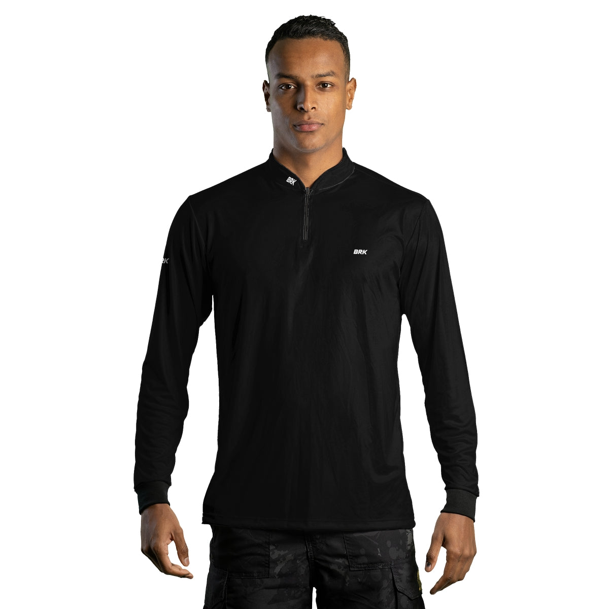 Camisa Masculina Brk Basica Preta com Proteção Solar UV50+