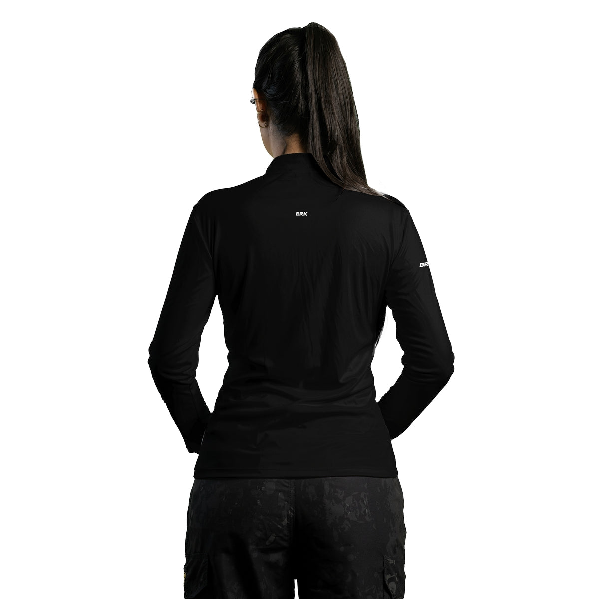 Camisa de Motociclismo Feminina Brk Casual Unissex Basic Preta com Proteção Solar UV50+