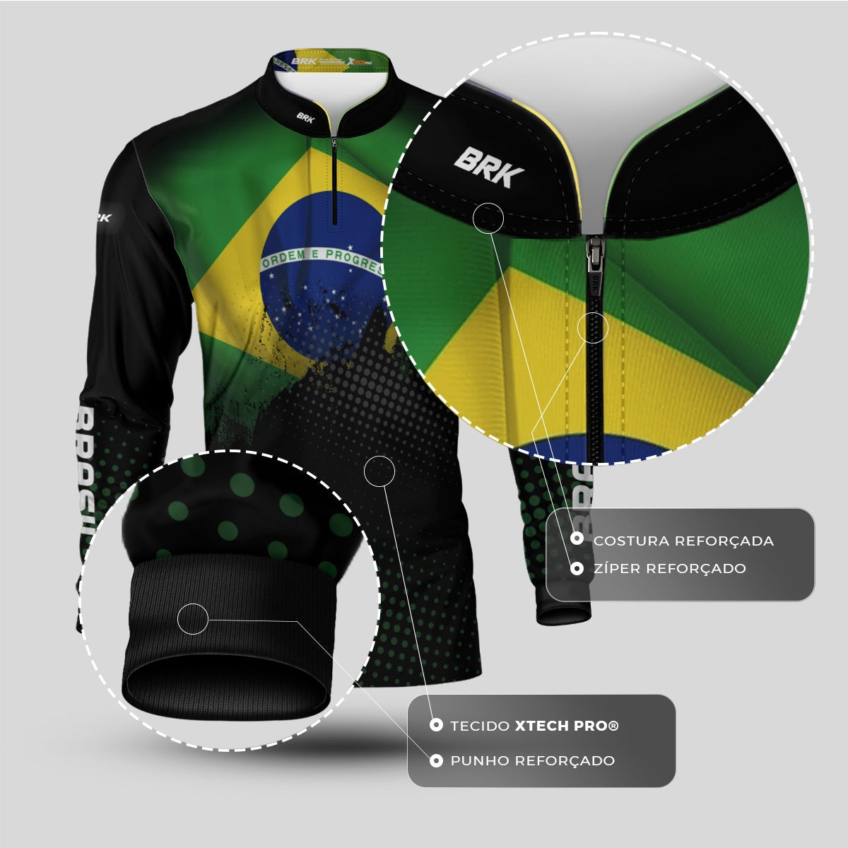 Camisa Brk Brasil com Proteção Solar UV50+