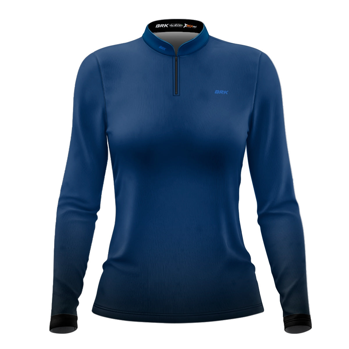 Camisa Feminina Brk Basic Azul Naval com Proteção Solar UV50 Envio Imediato