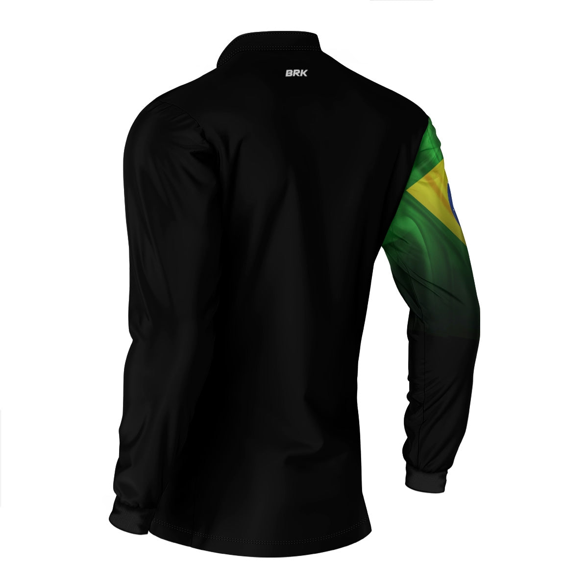 Camisa de Motociclismo Brk Preta Bandeira do Brasil com Proteção Solar UV50+